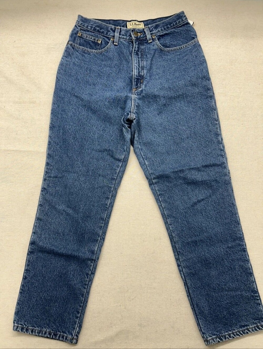 L.L. Bean Women's Vintage Relaxed Straight Leg Jeans  Size 10 Fleece Lined